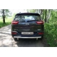 Защита заднего бампера центральная 60-42 мм ТСС для Jeep Cherokee 2014-2018
