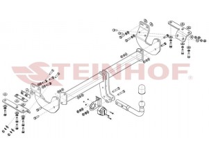 Фаркоп для Nissan X-Trail T32 2014-2017, 2017-2022, Renault Koleos 2016-2020 условно-съемное крепление шара №R-047