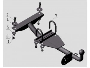 ТСУ Фаркоп Avtos на Kia Sportage Grand № KI 06
